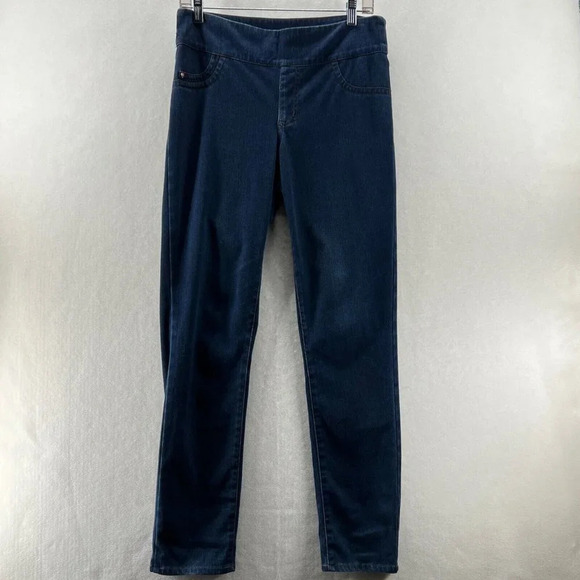 LOVE Premium Denim Jeans Womens Size 8 Pull On Skinny Stetch Medium Washed Blue - Picture 1 of 9